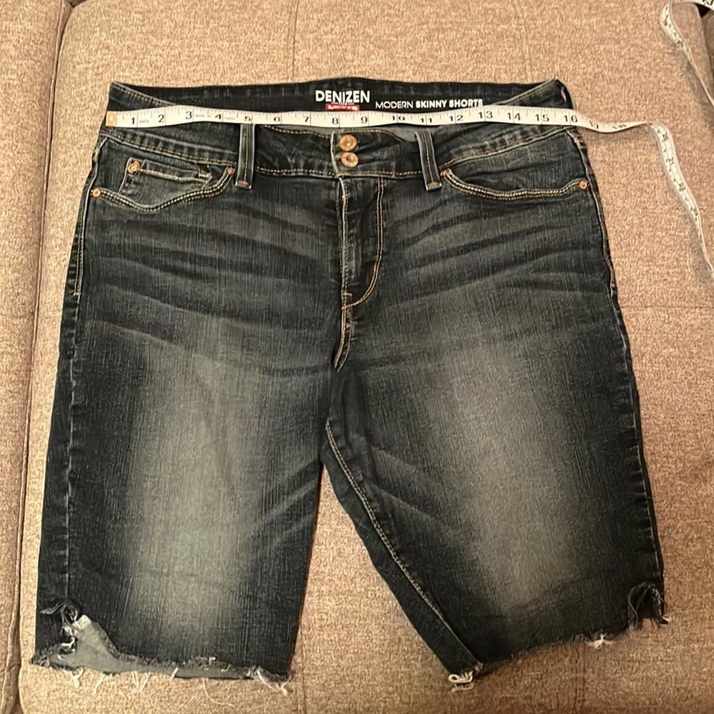 Denizen by Levi Modern Skinny Shorts Dark Denim Size 12